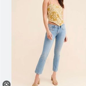 liv crop flare low rise jeans free people.